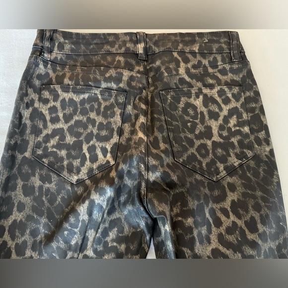 All Saints Grace Leopard Print Cropped Skinny Jeans, Bronze, Size 28, NWOT - Picture 3 of 9